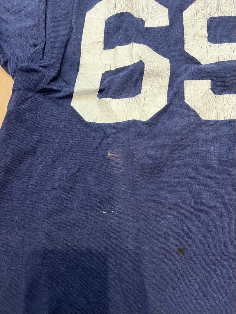 ヴィンテージ　YALE フットボールTシャツ　エルボーパッチ7分袖