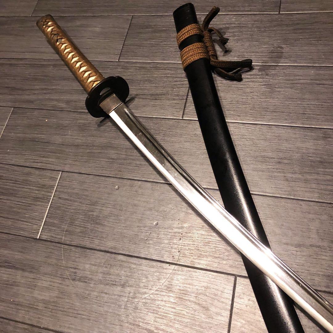 高級模造刀　居合刀　樋入り刀身　茶拵え　亜合金刀身