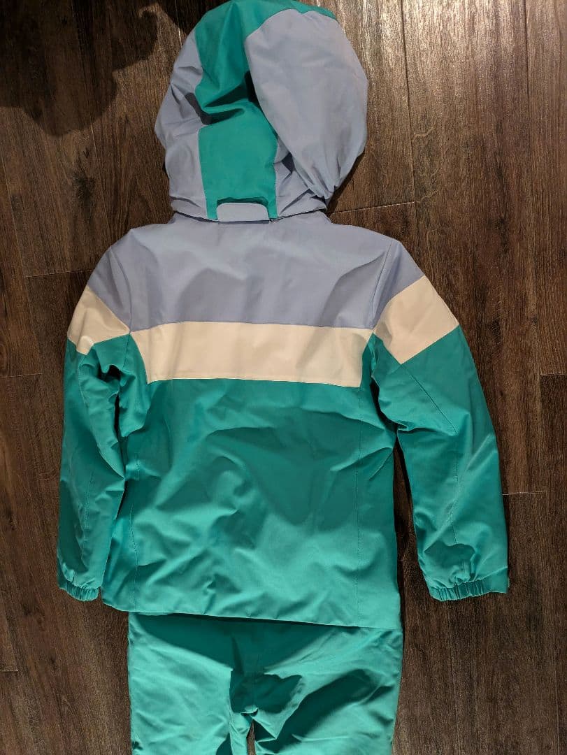 フェニックス！子ども用スキーウェア フード付き ターコイズ