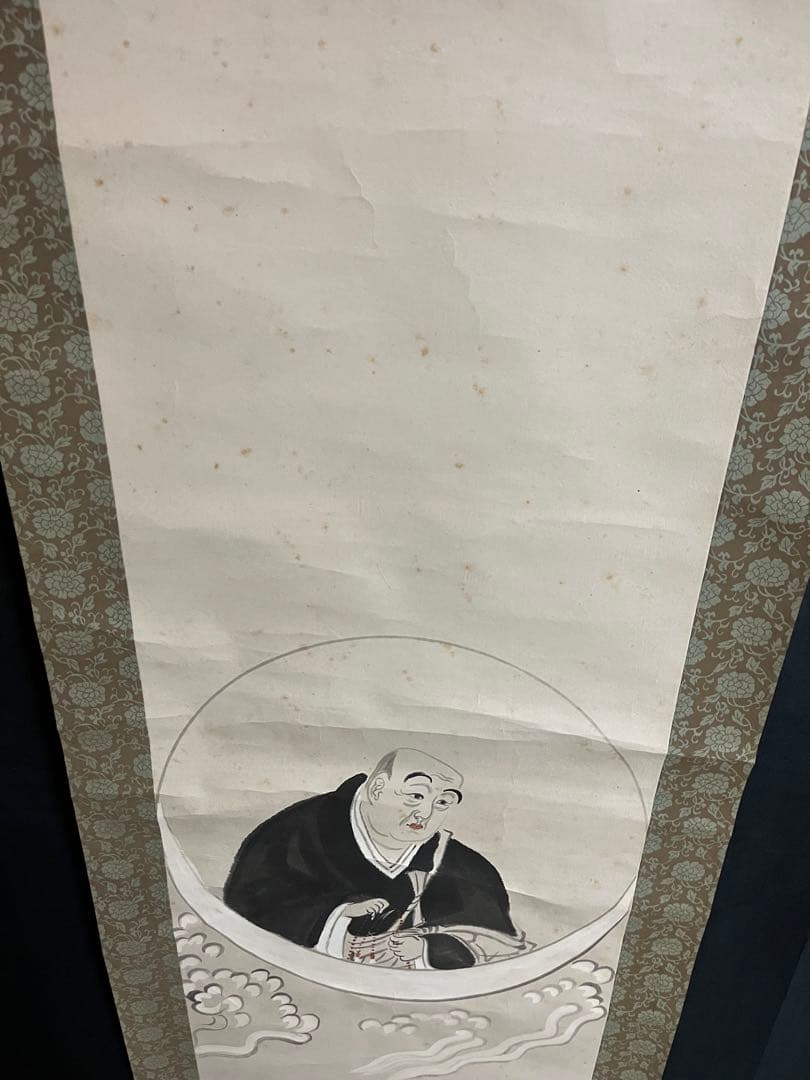 円光大師 法然上人像 掛軸 肉筆 仏画 禅画 江戸後期〜明治期頃　寺院
