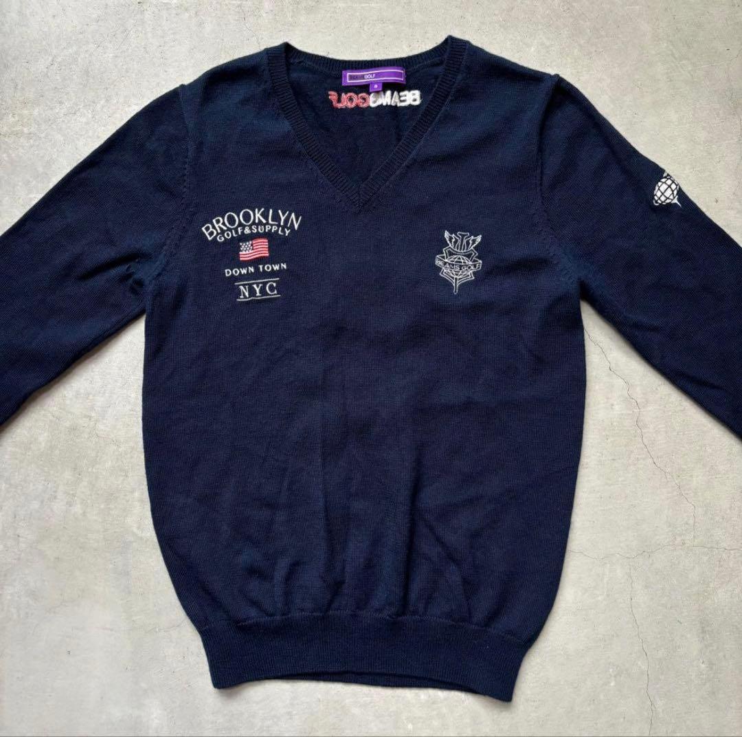 BEAMS GOLF ビームスゴルフ パープルレーベル 長袖ニットセーター S