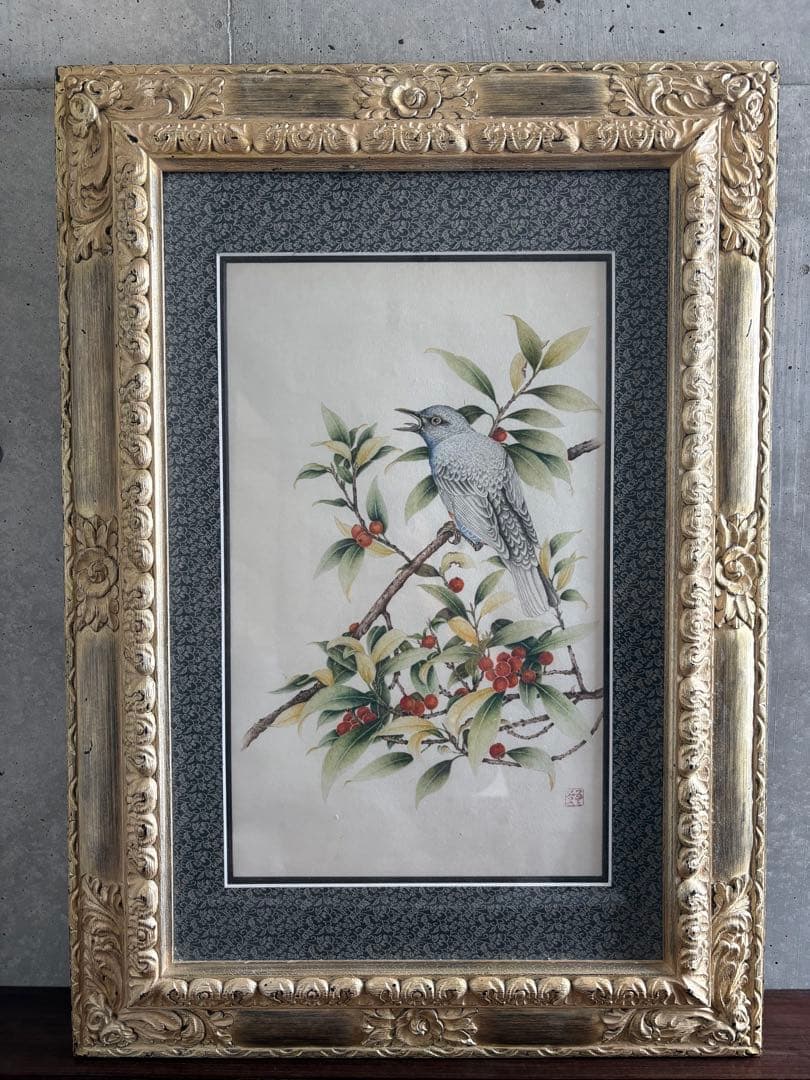 須加五々道　花鳥画「ホトトギス」　日本画