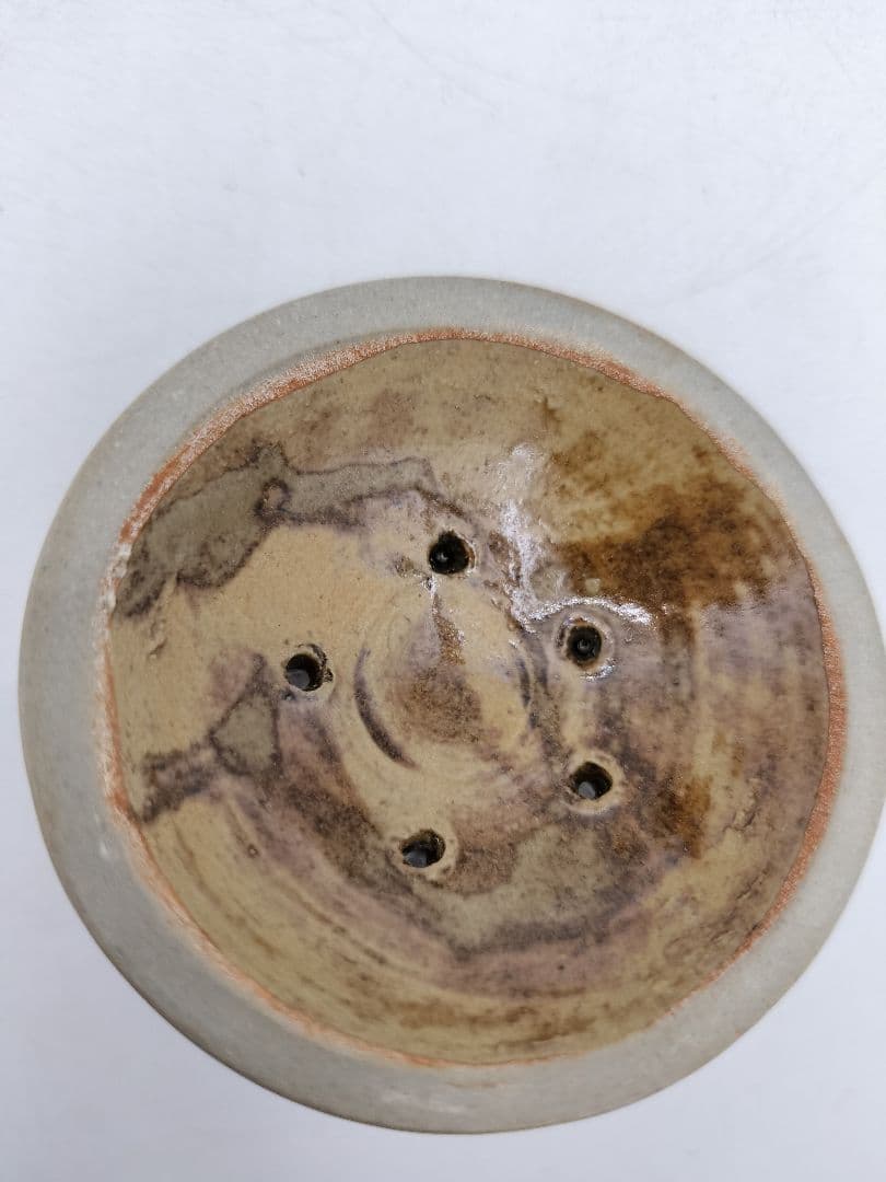 c836 蓋置 火屋香炉 遠州七窯志戸呂焼 白幡鳳悦 木箱 茶道具 古物