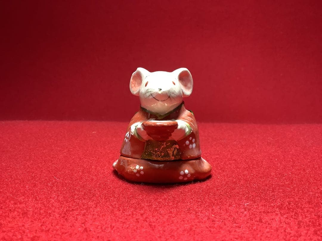 香合　鼠　桂楽造　【中古】