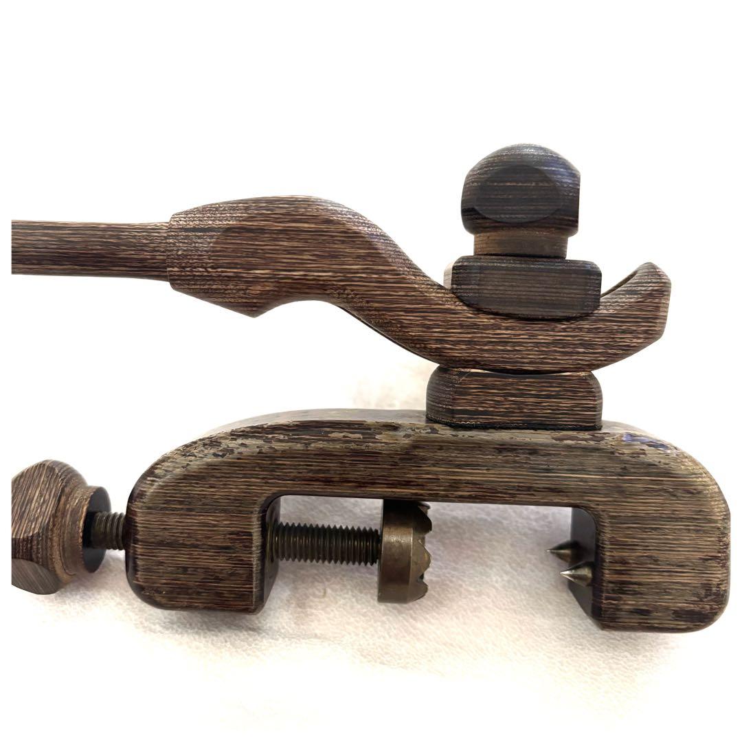 ヘラブナ 釣り部品 竿受け 万力 木製 フィッシング用品 小物入れバッグ付き