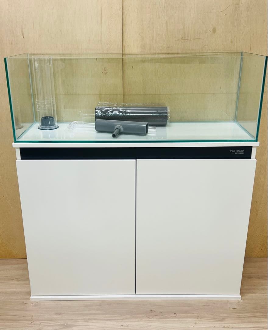 900×300×300㎜オールガラスオーバーフロー水槽セット　クリア/ホワイト