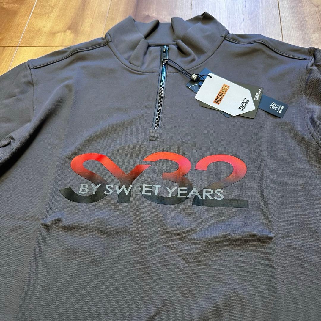 長袖　モックネック　ハーフジップ　メンズ　ゴルフウェア　新品タグ付き　サイズL