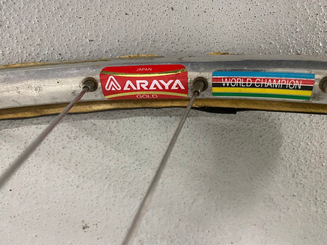 期間限定セール　ピスト NJS刻印 ホイール前後 サンシン ハブ アラヤ