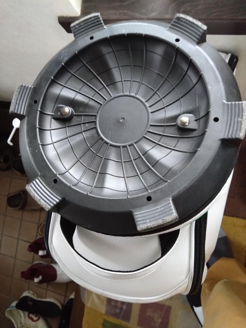 ゴルフバッグ ホワイト/グリーン 合成皮革