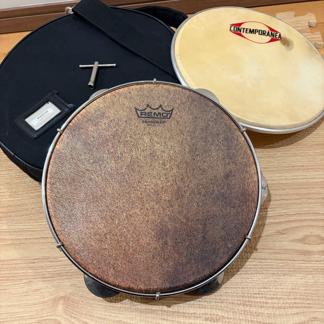 コンテンポラネア パンデイロ PDMV105C Remo ヘッド　ケース付き
