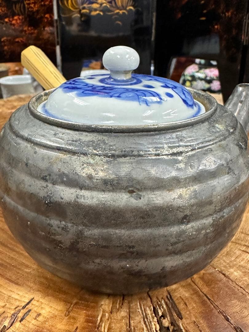 銀瓶，急須，純銀刻印有，古董，茶具，茶器