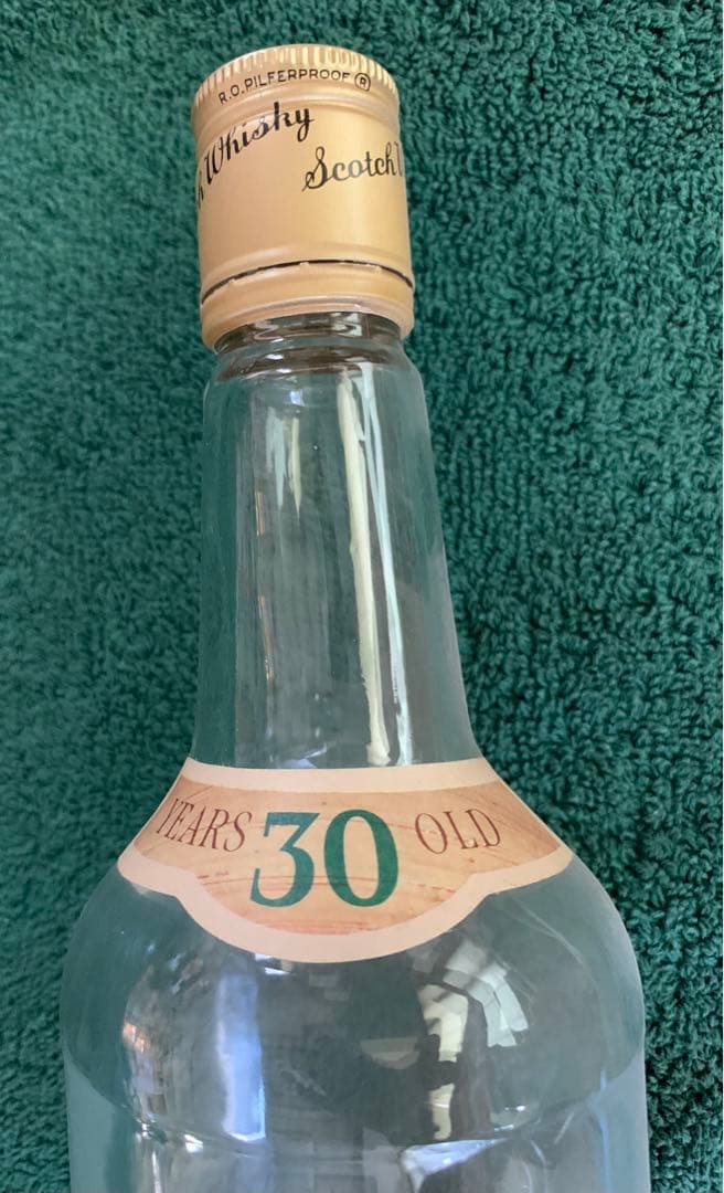 希少Whyte＆Mackay30年 ボトル空瓶 旧デザインラベル