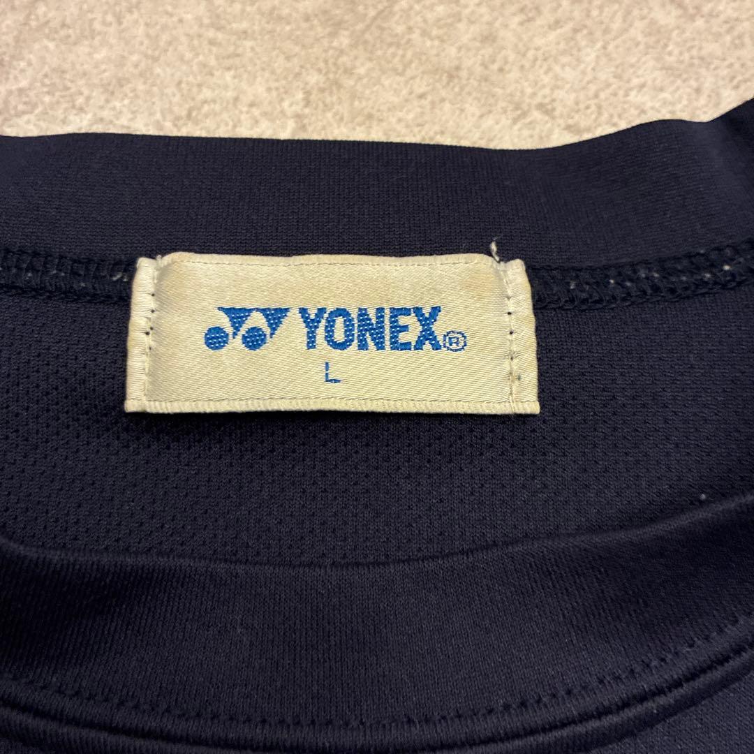 【早稲田Tシャツ】YONEX ネイビーシャツ 軟式テニス　Lサイズ