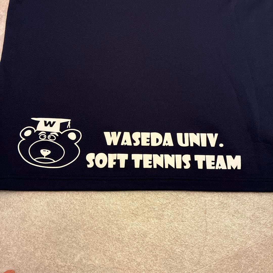 【早稲田Tシャツ】YONEX ネイビーシャツ 軟式テニス　Lサイズ