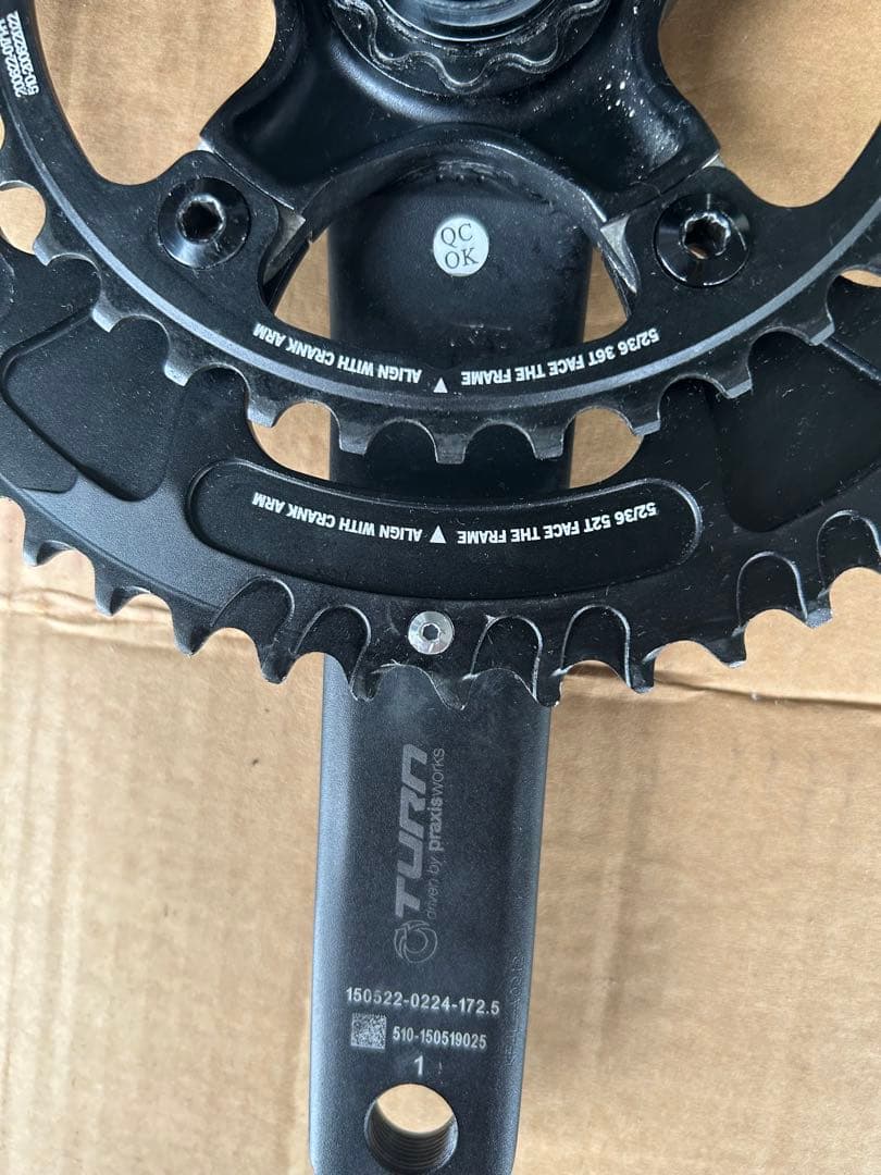 プラクシスワークスクランクセット　172.5 チェーンリング低走行