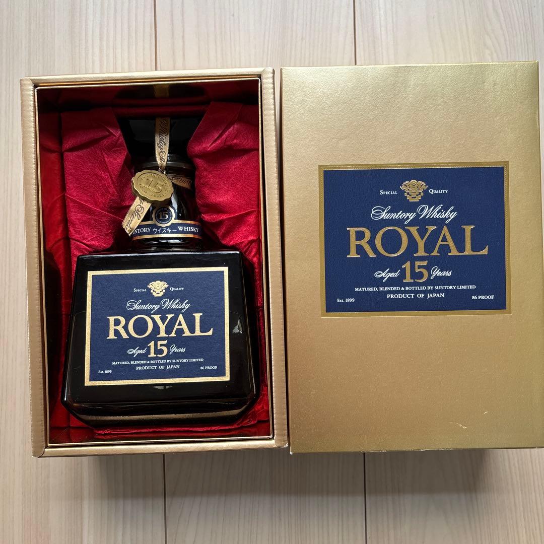 サントリー ウイスキー ローヤル 15年 青ラベル 750ml 古酒