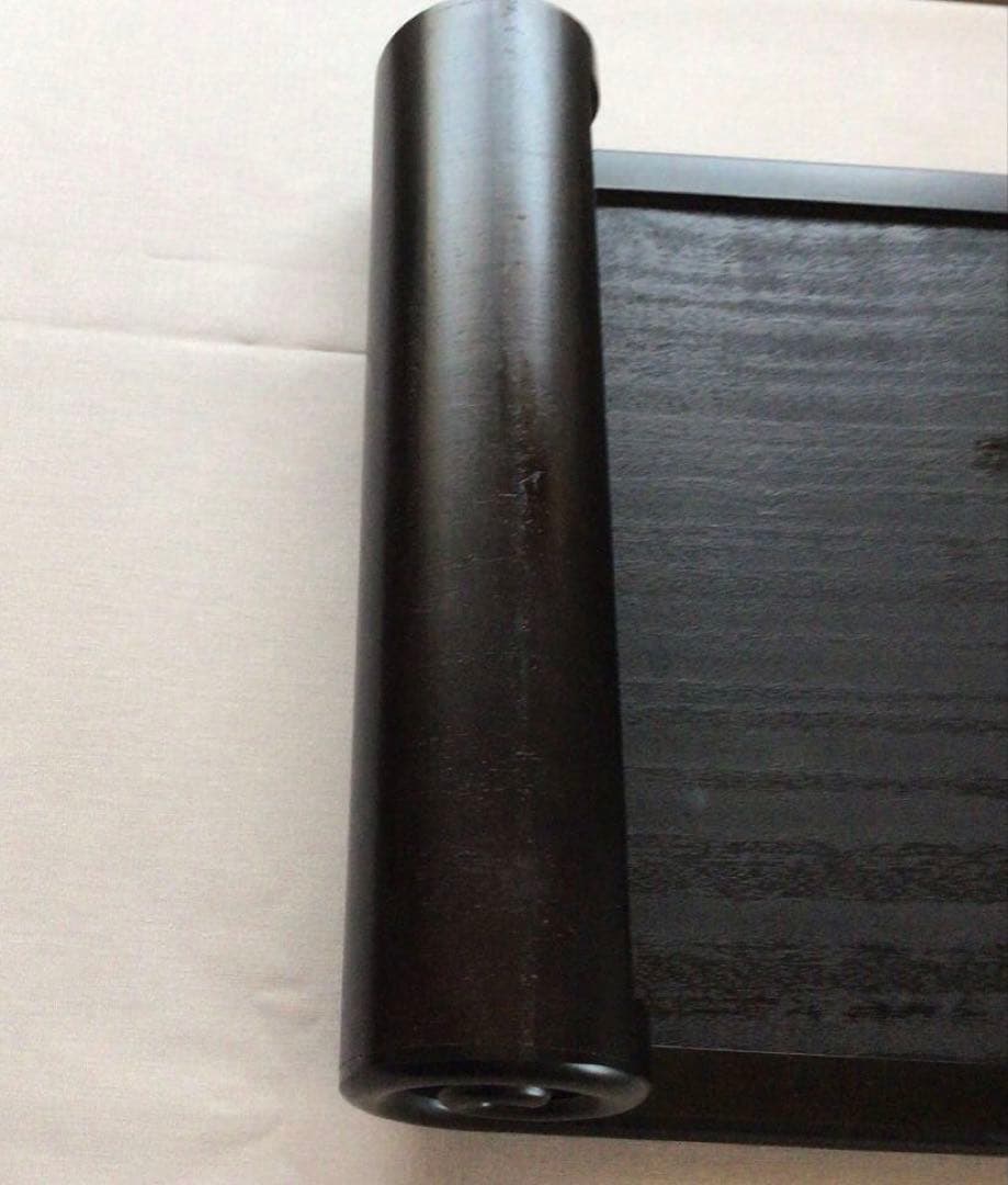 (ふじ印16号)唐木紫檀　花台　巻き足　本漆塗り　茶道具　盆栽台　ビンテージ品