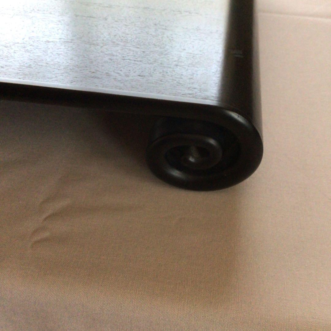 (ふじ印16号)唐木紫檀　花台　巻き足　本漆塗り　茶道具　盆栽台　ビンテージ品