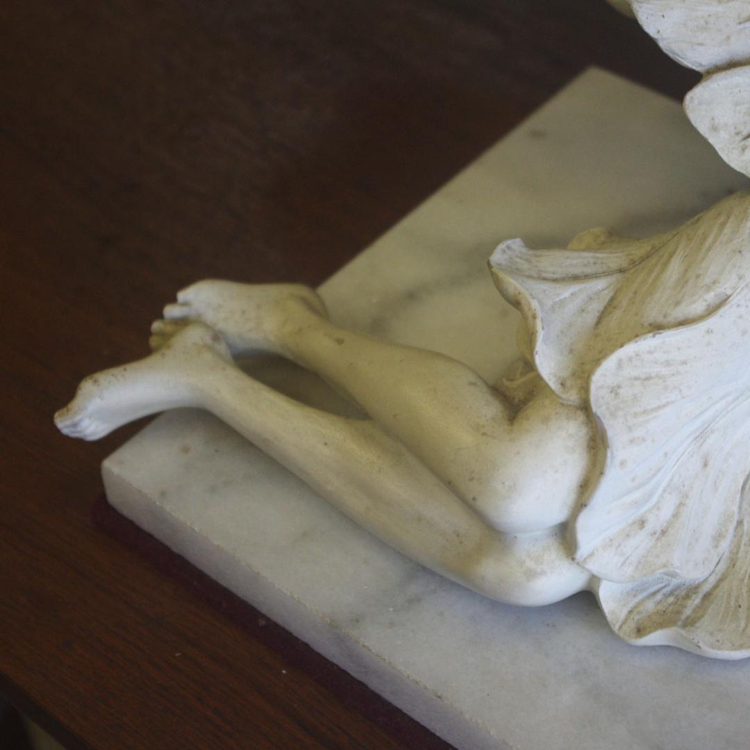 英国 妖精 フェアリー 彫像 ビンテージ 大理石調