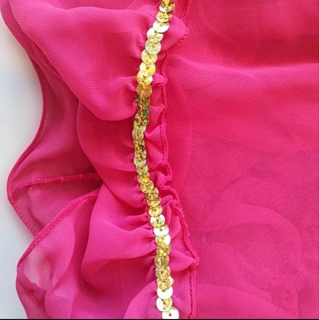 ベリーダンス衣装 オリエンタル衣装ゴールドブラ＆ベルト＆スカート＆チョーカー４点