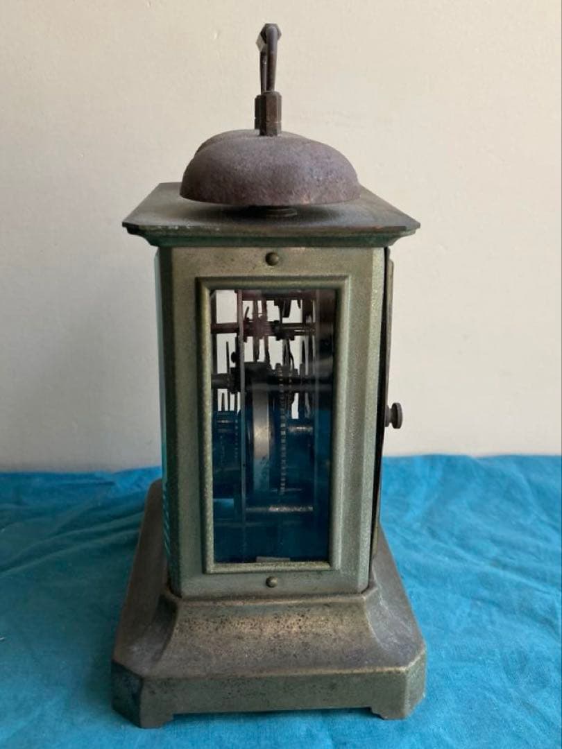 アンティーク ユンハンス /JUNGHANS 枕時計 ゼンマイ時計　双頭鐘