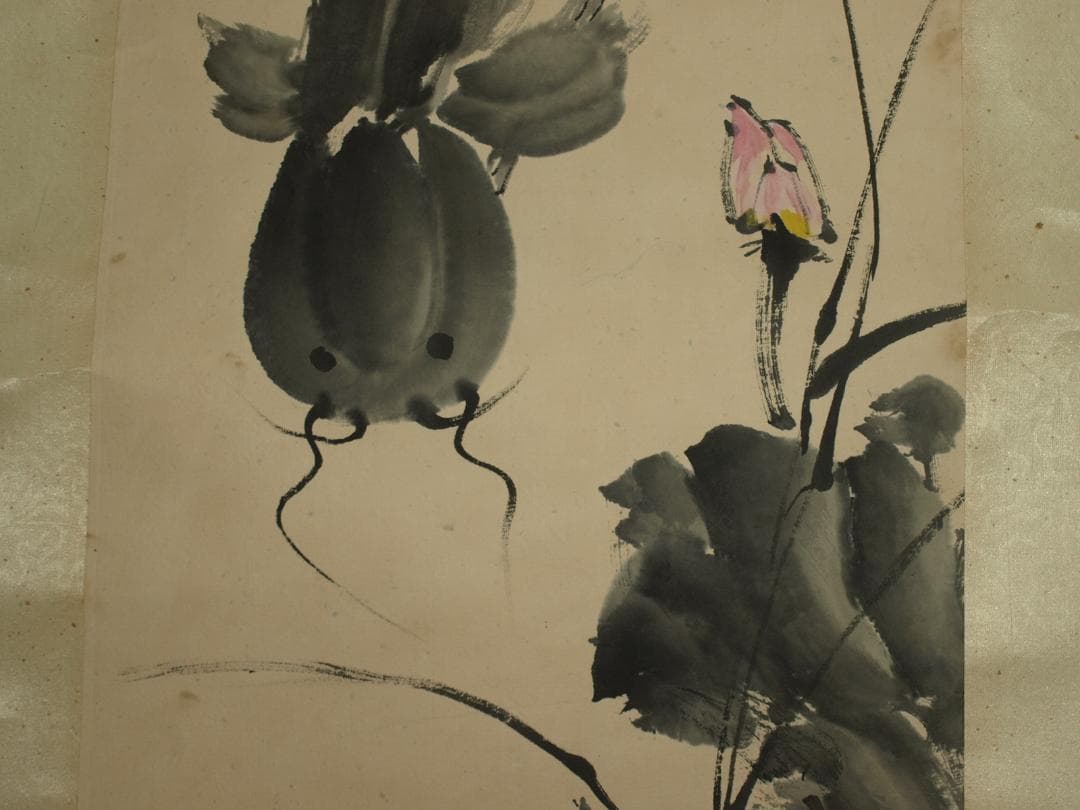 中国明時代の掛軸　作 激安骨董品　肉筆保証　博物館保管品 BD197A10-3