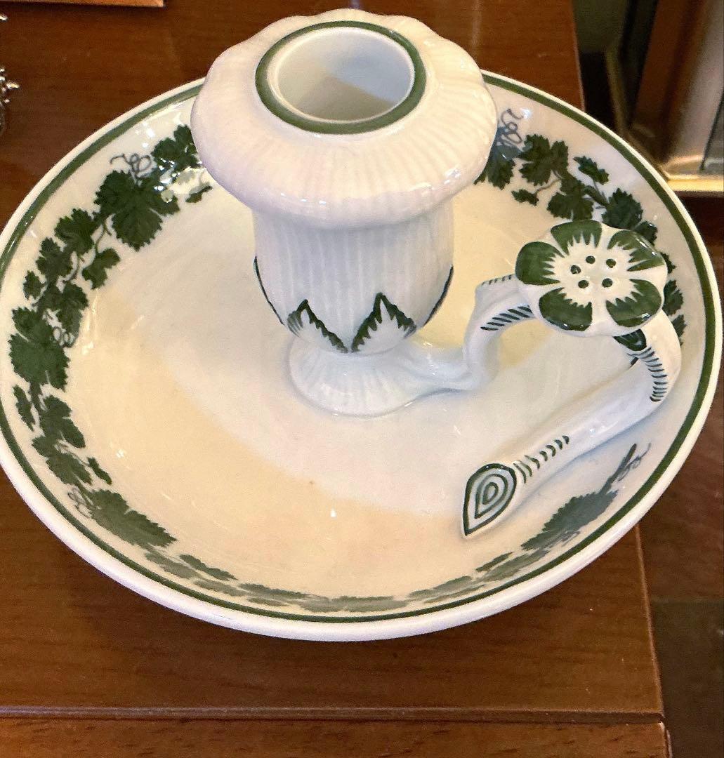 マイセン　葡萄葉キャンドルホルダー