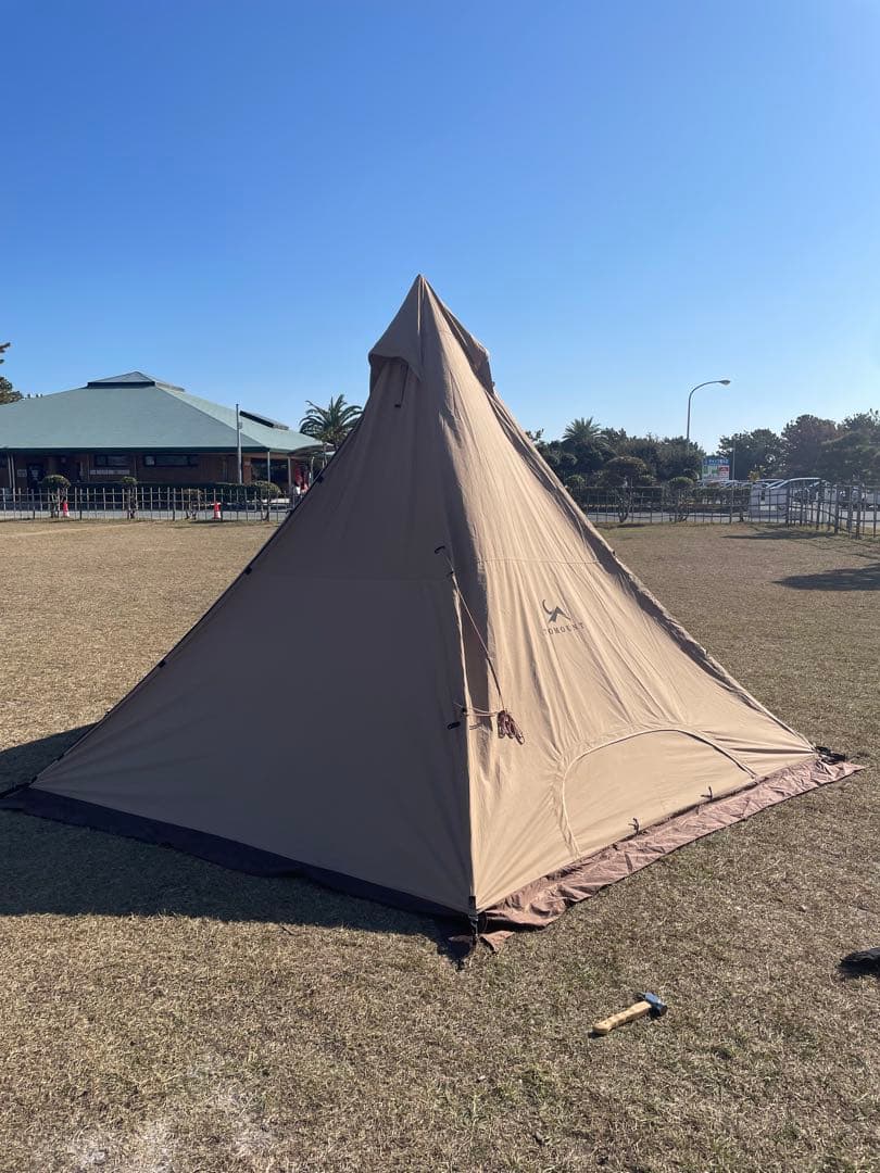 TOMOUNT ワンポールテント TC 1回使用のみ 美品 期間限定値下げ中