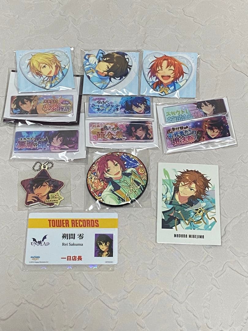 あんスタ　零　特典　タワレコ　一日店長カード　１日店長　朔間零　他　誓約缶