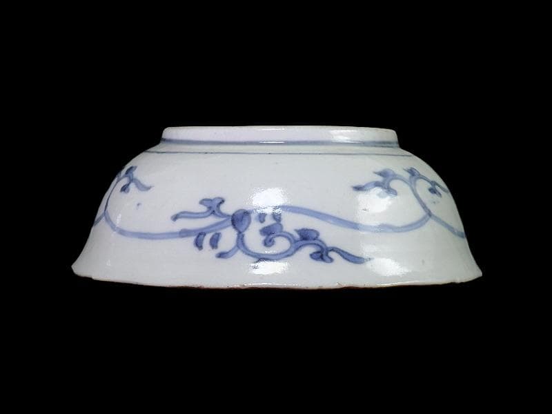 古伊万里　染錦　獅子に七宝紋の図　膾皿　２客　D797AS-fbqy