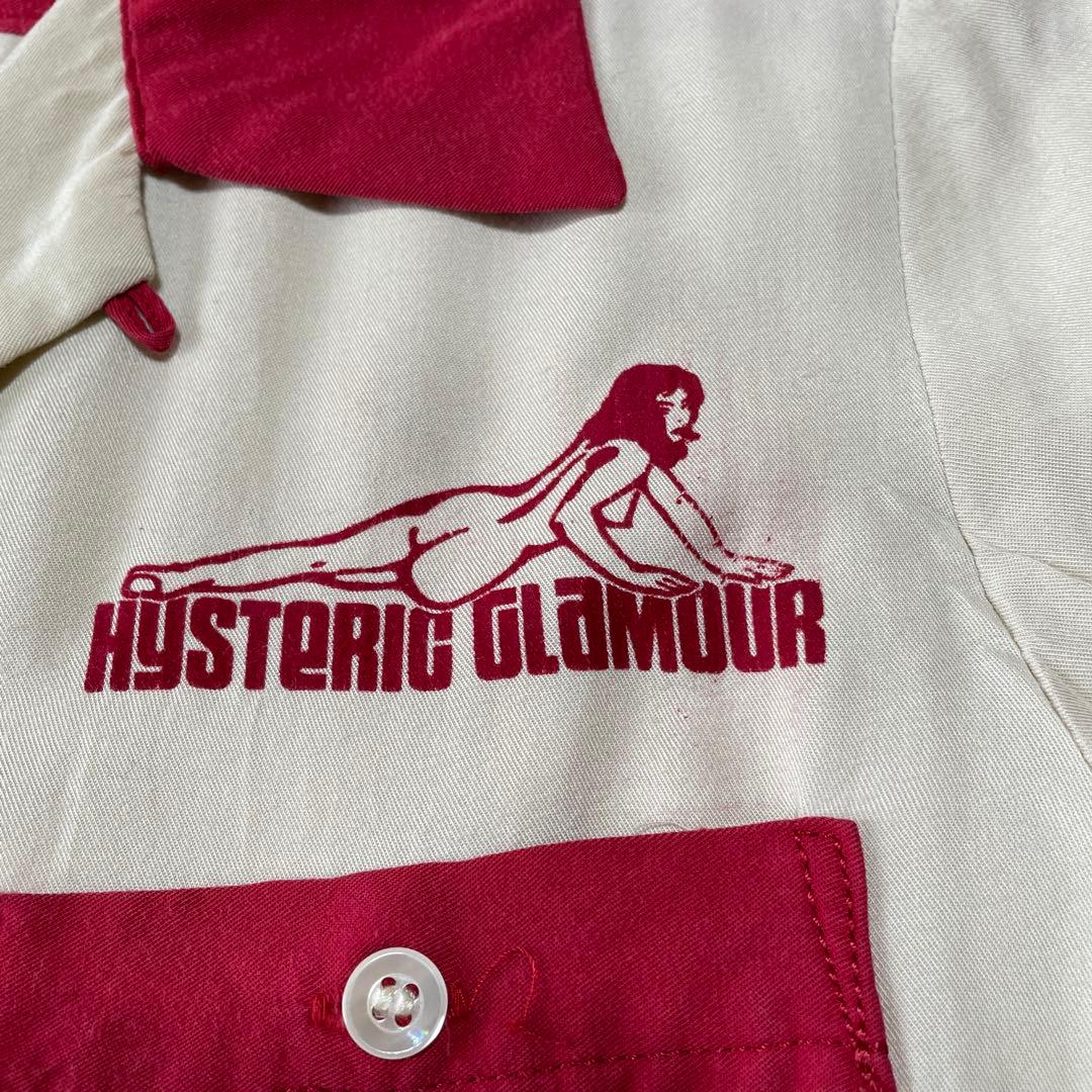 当時物 ヒステリックグラマー ボーリングシャツ 赤 レッド ロゴ 平成 90s