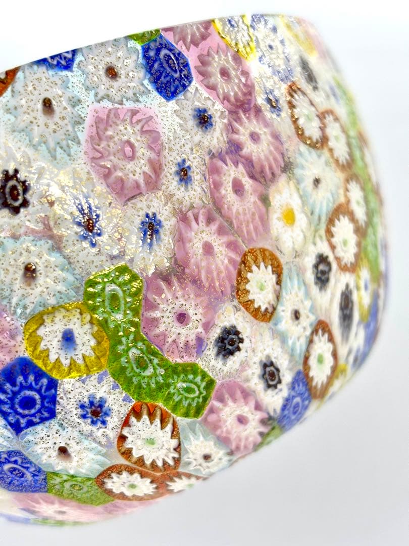 #ムラノガラス ミルフィオリ香水瓶 & ボウル セット　ベネチアンガラスP-3m