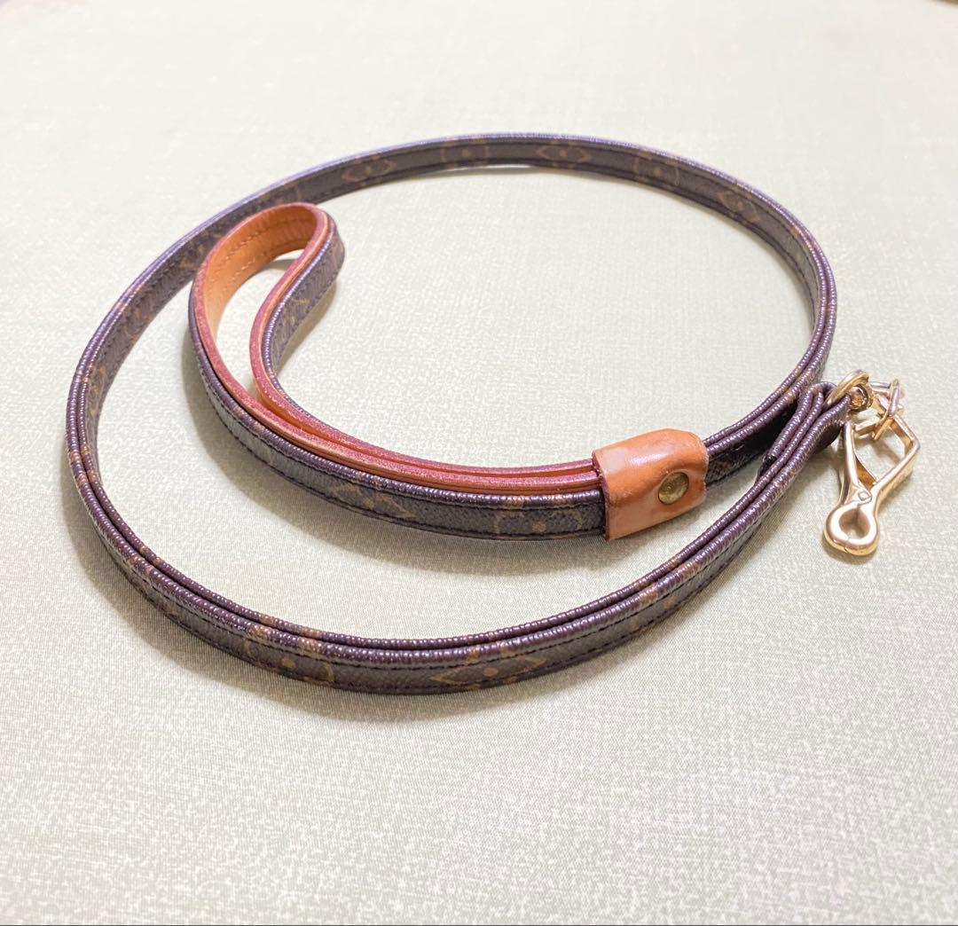 LOUIS VUITTON ルイヴィトン リード 小型犬 モノグラム レザー