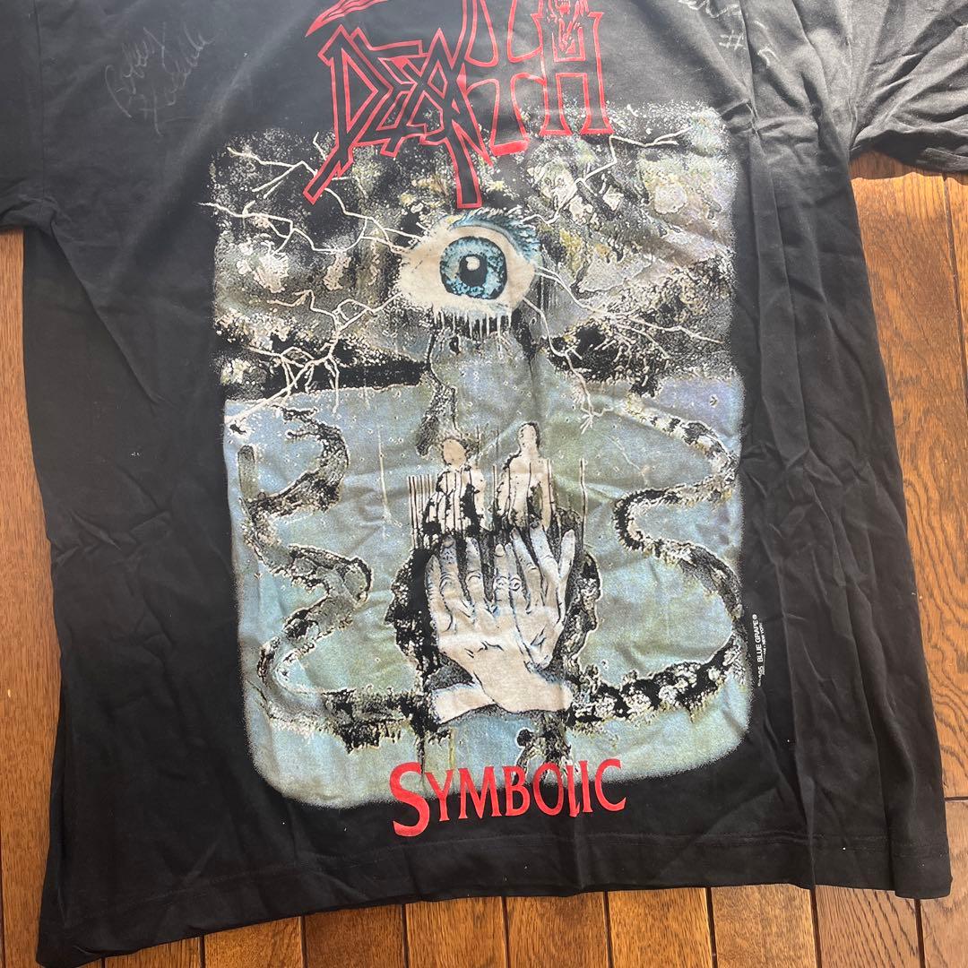 【レア】Death 「Symbolic」 Tシャツ　メンバー　サイン入　Lサイズ
