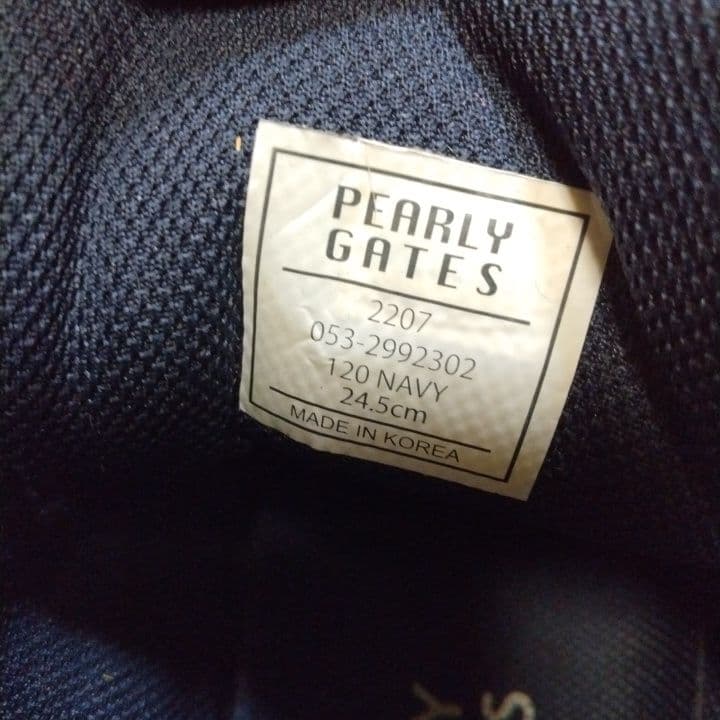 ⭐美品⭐パーリーゲイツ⭐ハイカット⭐ゴルフ⭐シューズ⭐濃紺⭐24.5⭐