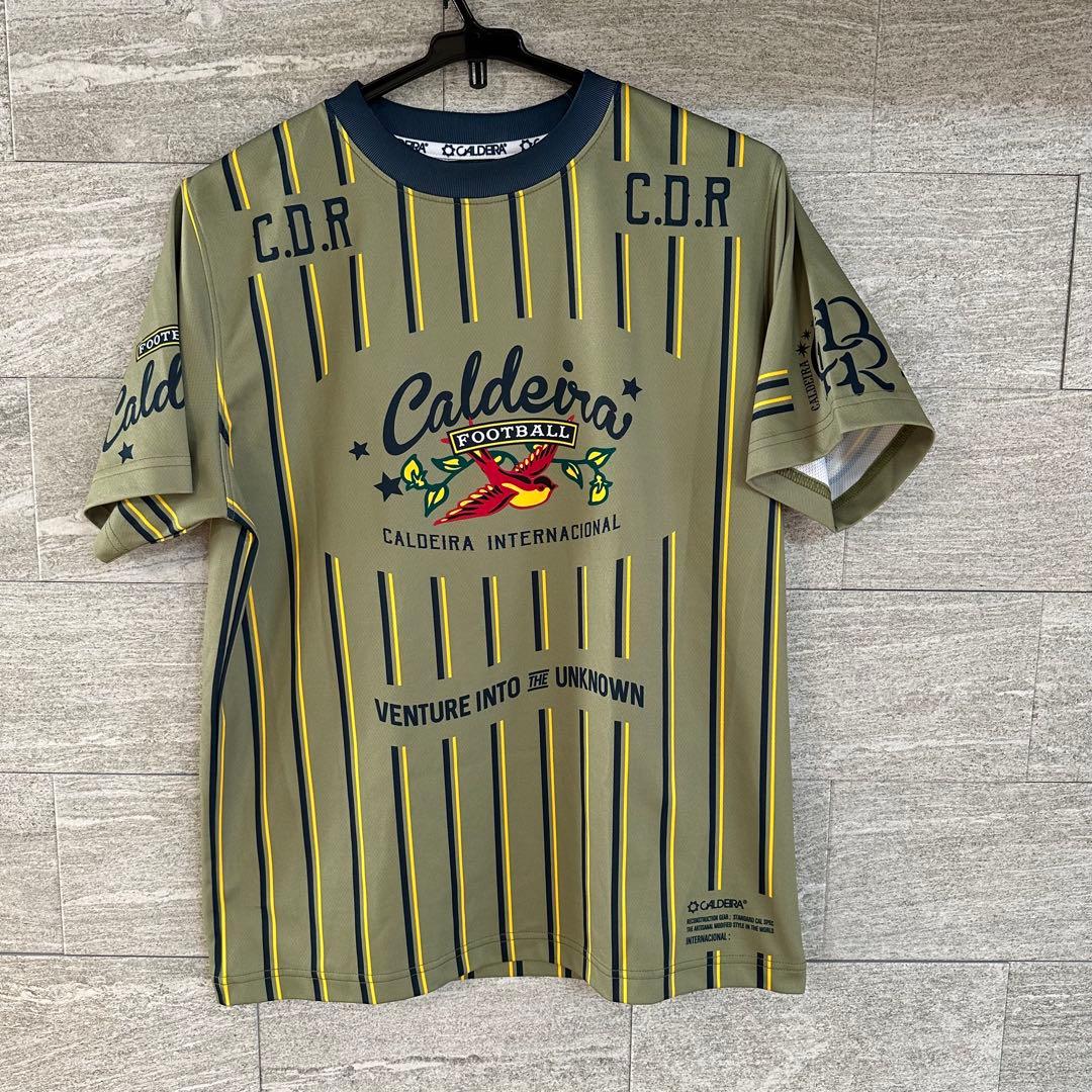 定価13860円　セットアップcaldeira カーキ　ストライプ