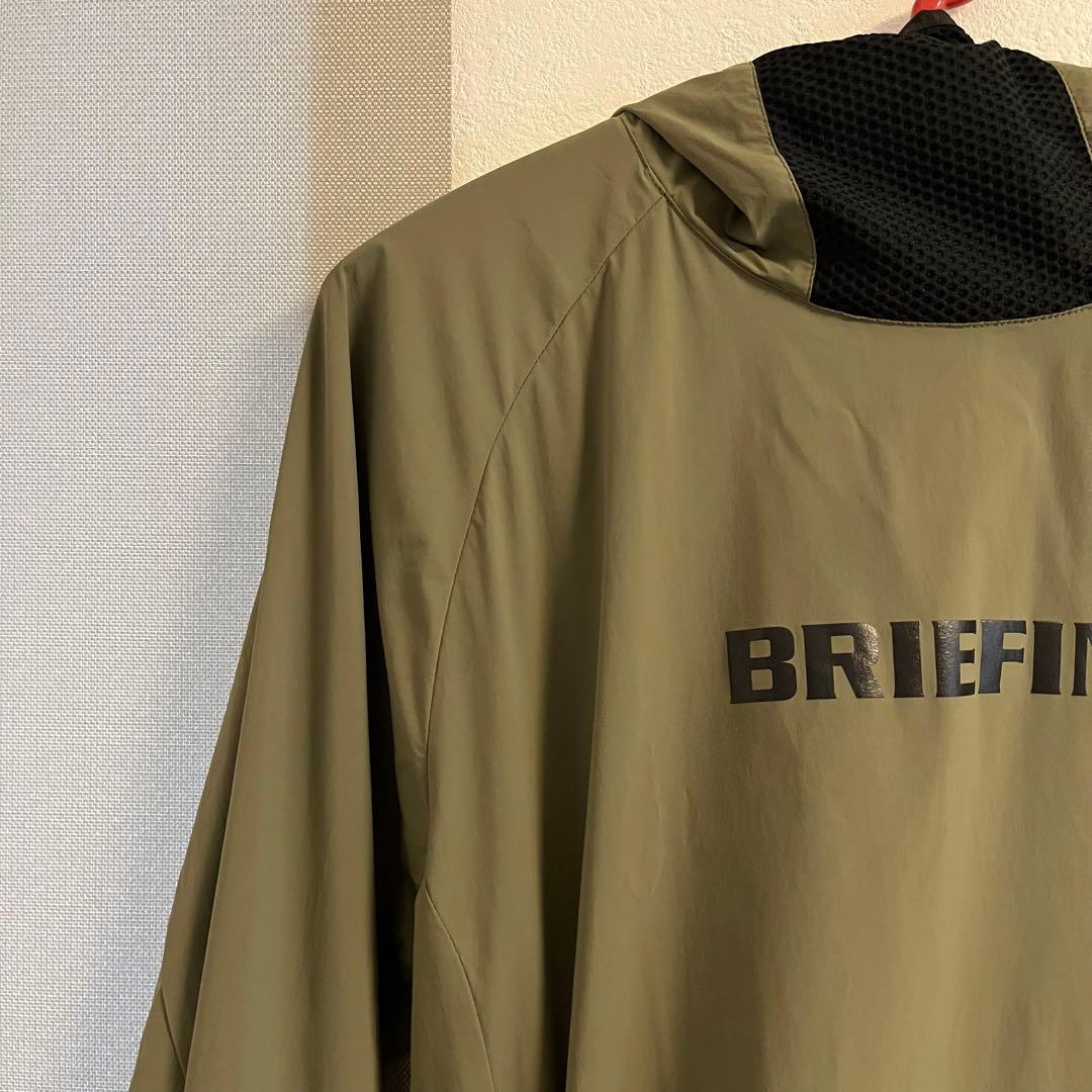 BRIEFING WIND HOODIEフード付きジャケット オリーブ　M