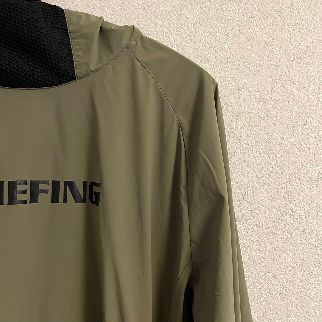 BRIEFING WIND HOODIEフード付きジャケット オリーブ　M