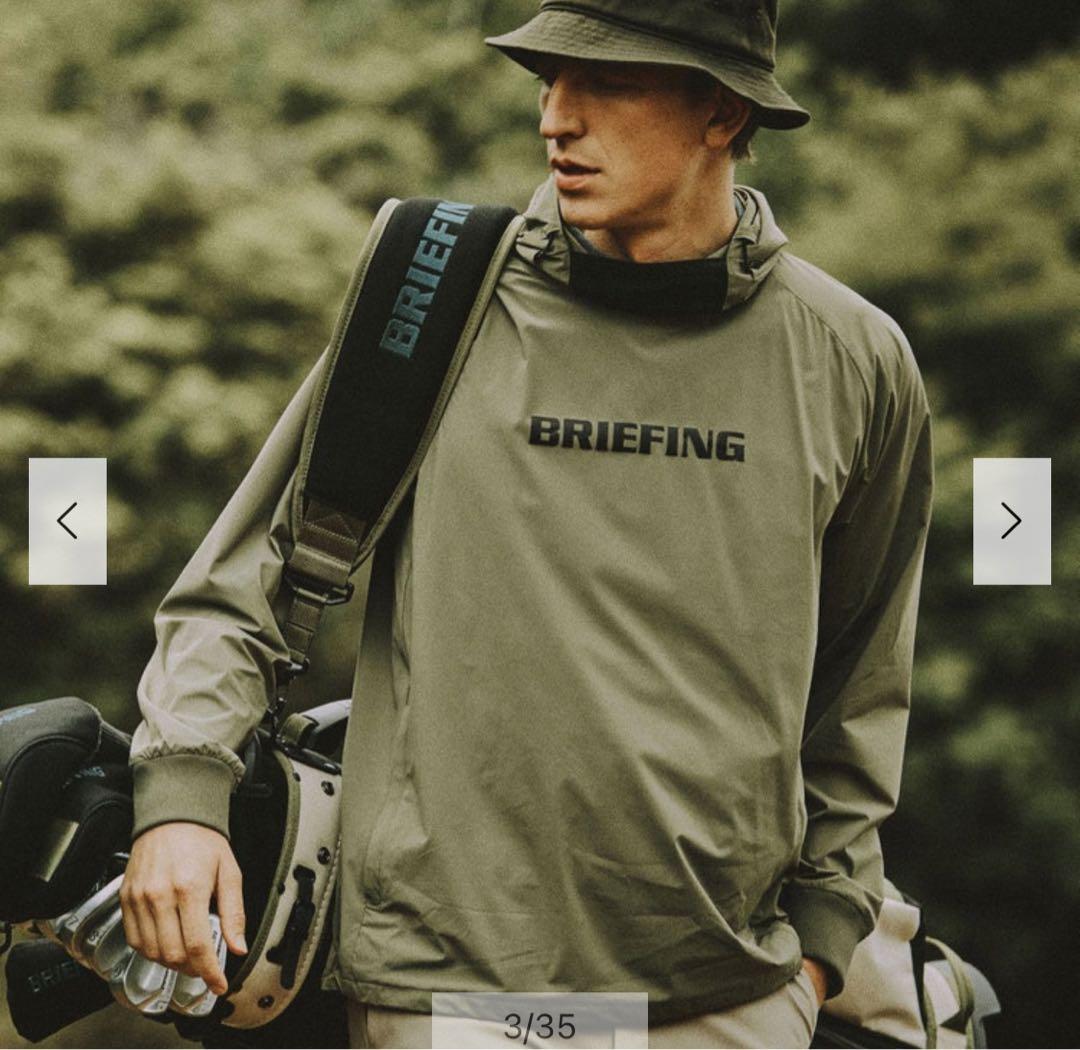 BRIEFING WIND HOODIEフード付きジャケット オリーブ　M