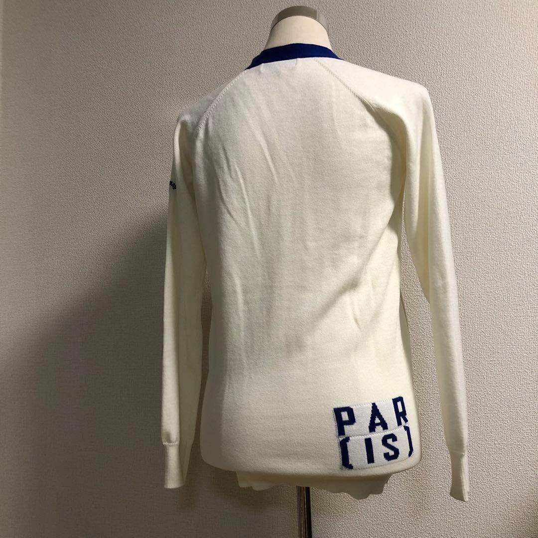 キャロウェイ★ウール混 ニット カーディガン ホワイト Sサイズ