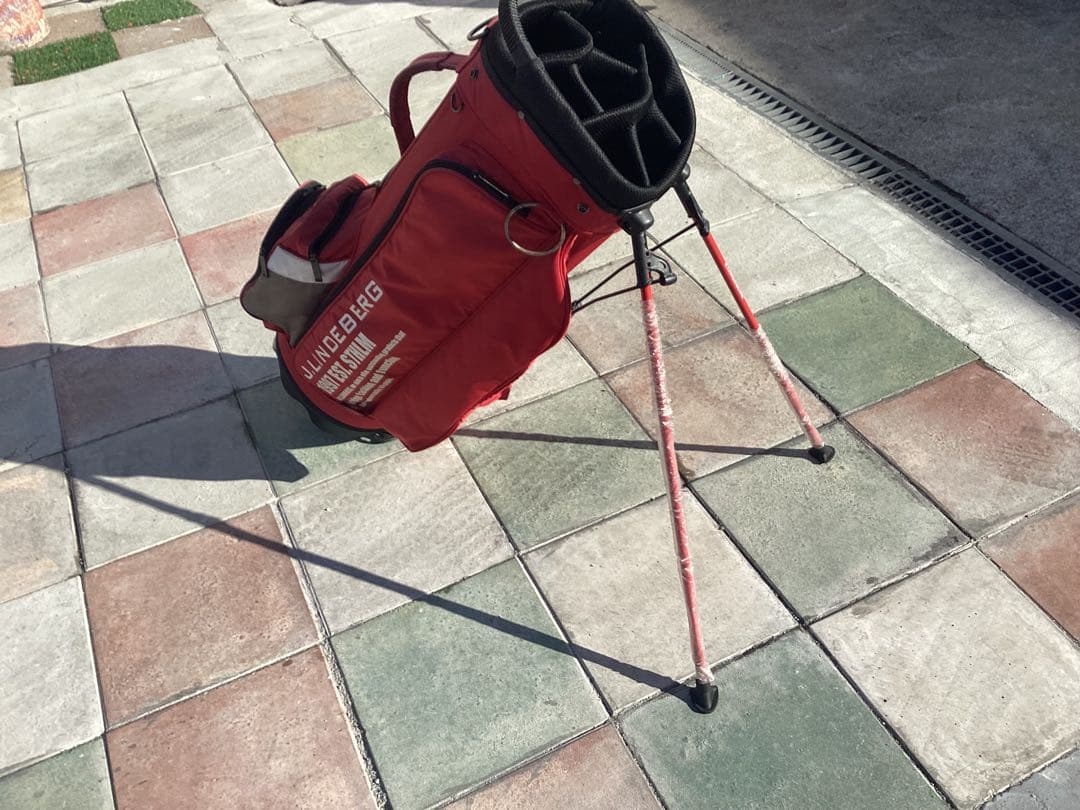 J.Lindeberg キャディバッグ 1997 EST. 371M レッド