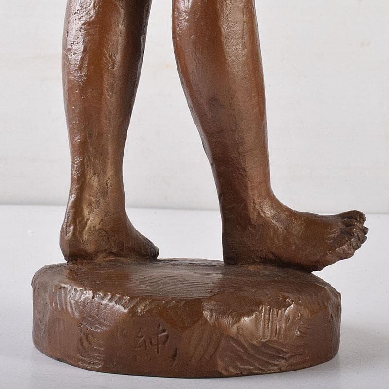 純作　ブロンズ像　少女像　置物　高さ約40cm　重さ約4.24㎏　VR8157H