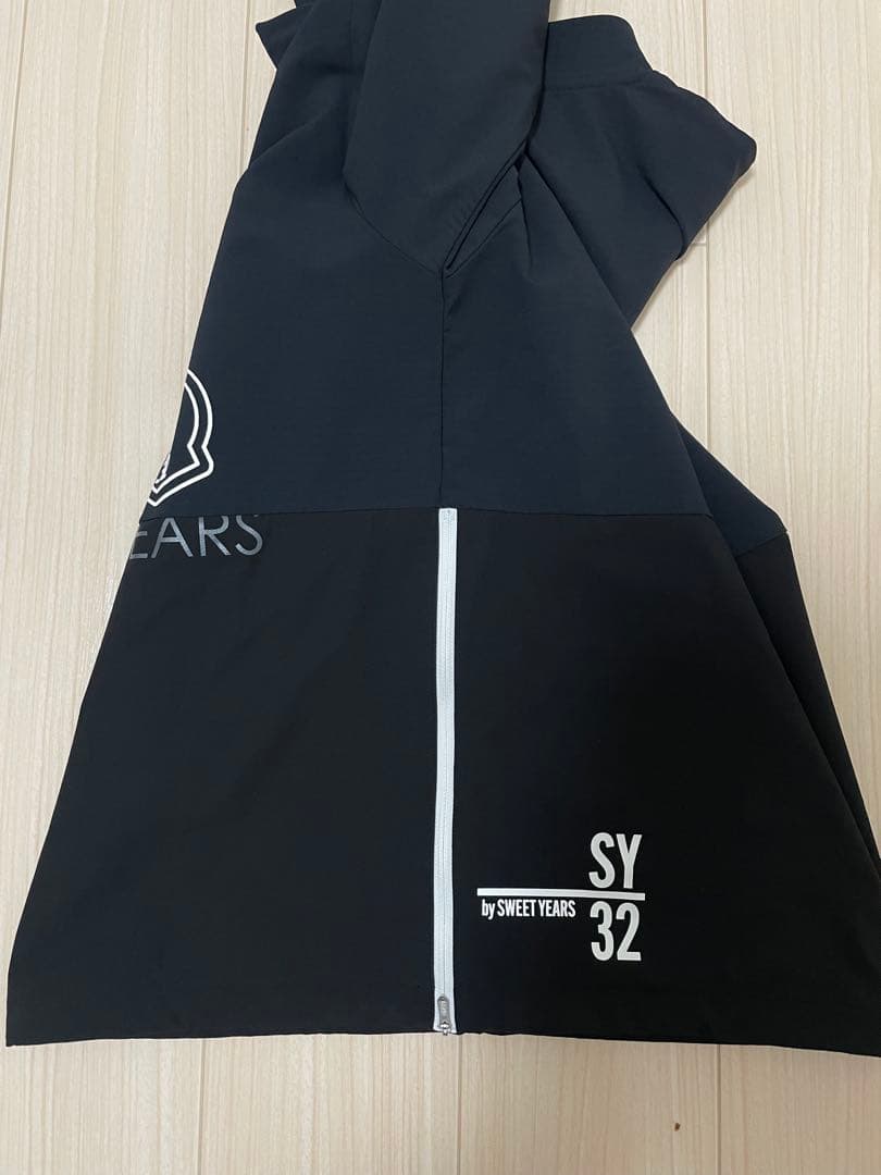 【美品】SY32 GOLF ハーフジップ L 黒 裏起毛 防風 ストレッチ
