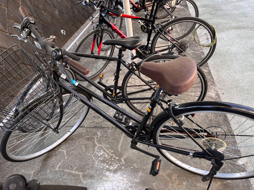 ブラック シティサイクル チャイルドシート付き