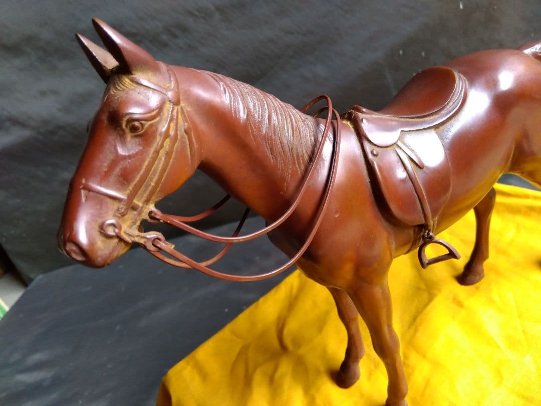 鋳銅　馬　置物