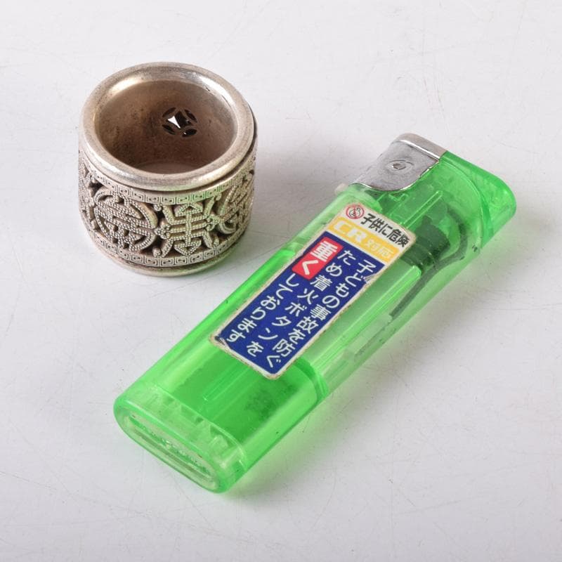 中国　光緒天宝足銀　板指　重さ約38g　N　7491E