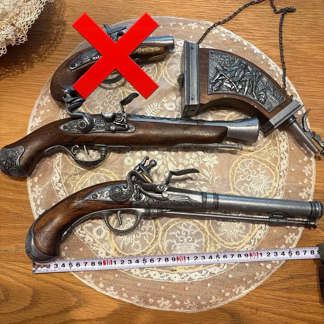 レプリカ　デリンジャー フィラデルフィア モデルガン　火薬入れ４点アンティーク