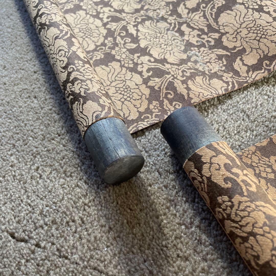 江*)様 胎蔵界曼荼羅 金剛界曼荼羅 両界曼荼羅 工芸印刷 仏画 掛け軸 天然木