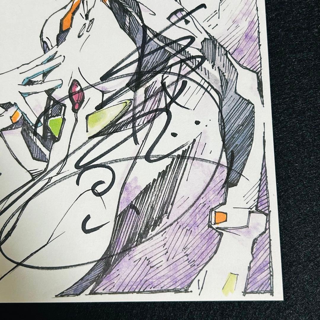 綾波レイ 林原めぐみ 直筆サイン入り複製色紙 エヴァンゲリオン レア