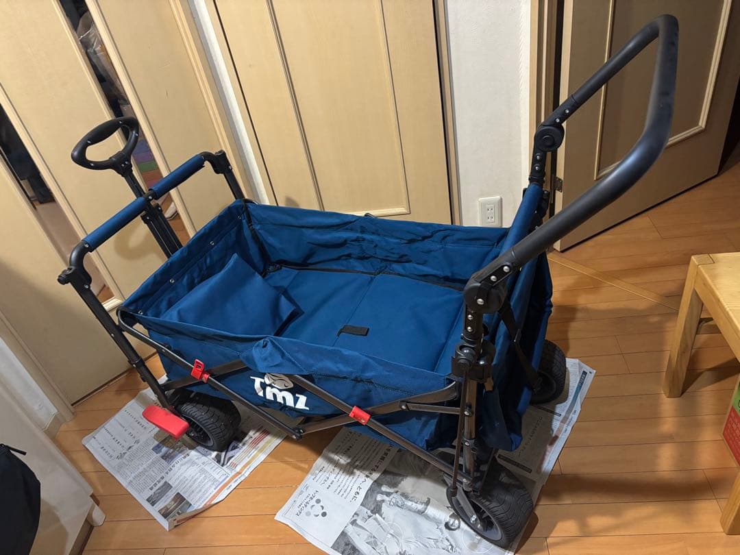 TMZ折りたたみキャリーカート ネイビー